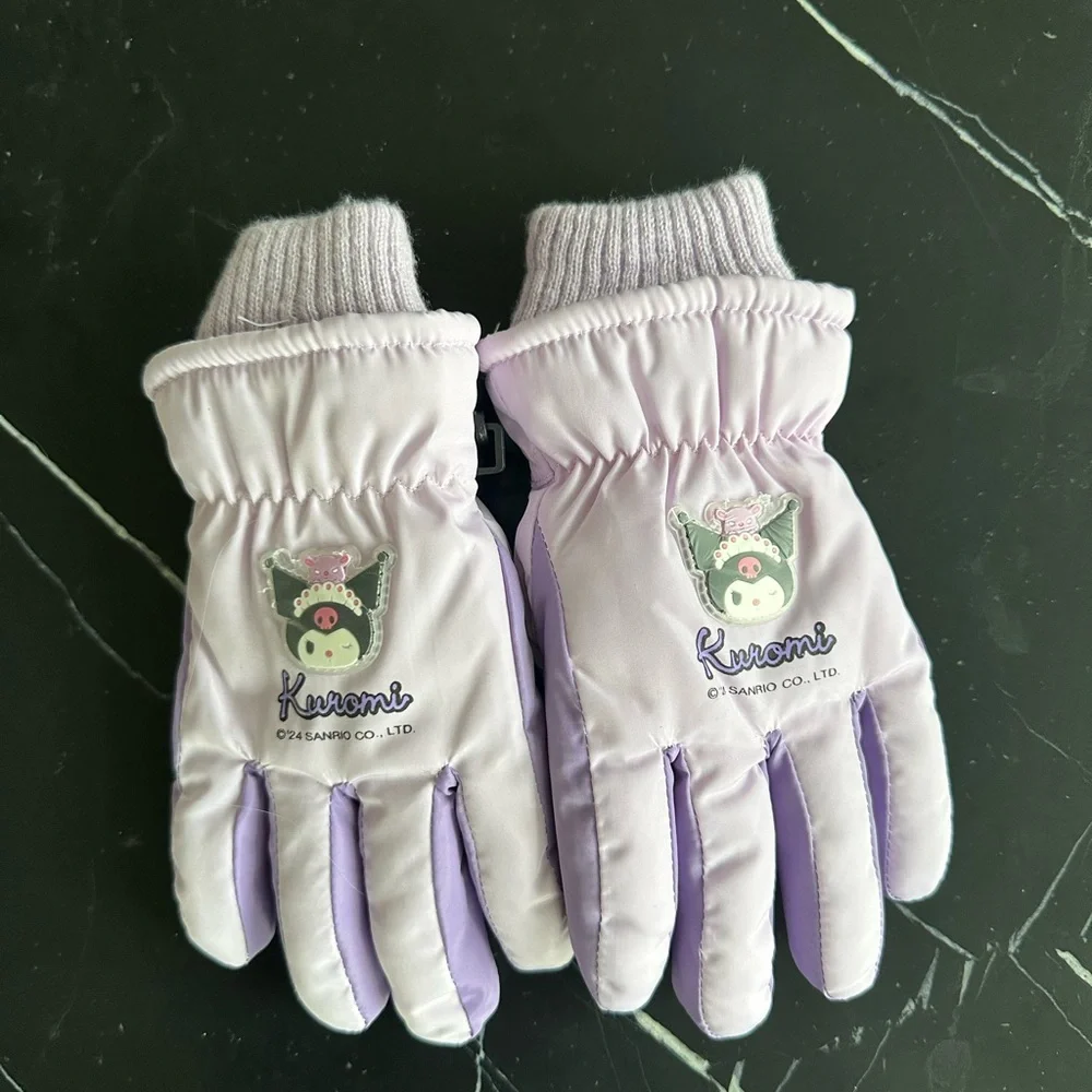Kuromi Kids Mittens - Light Purple